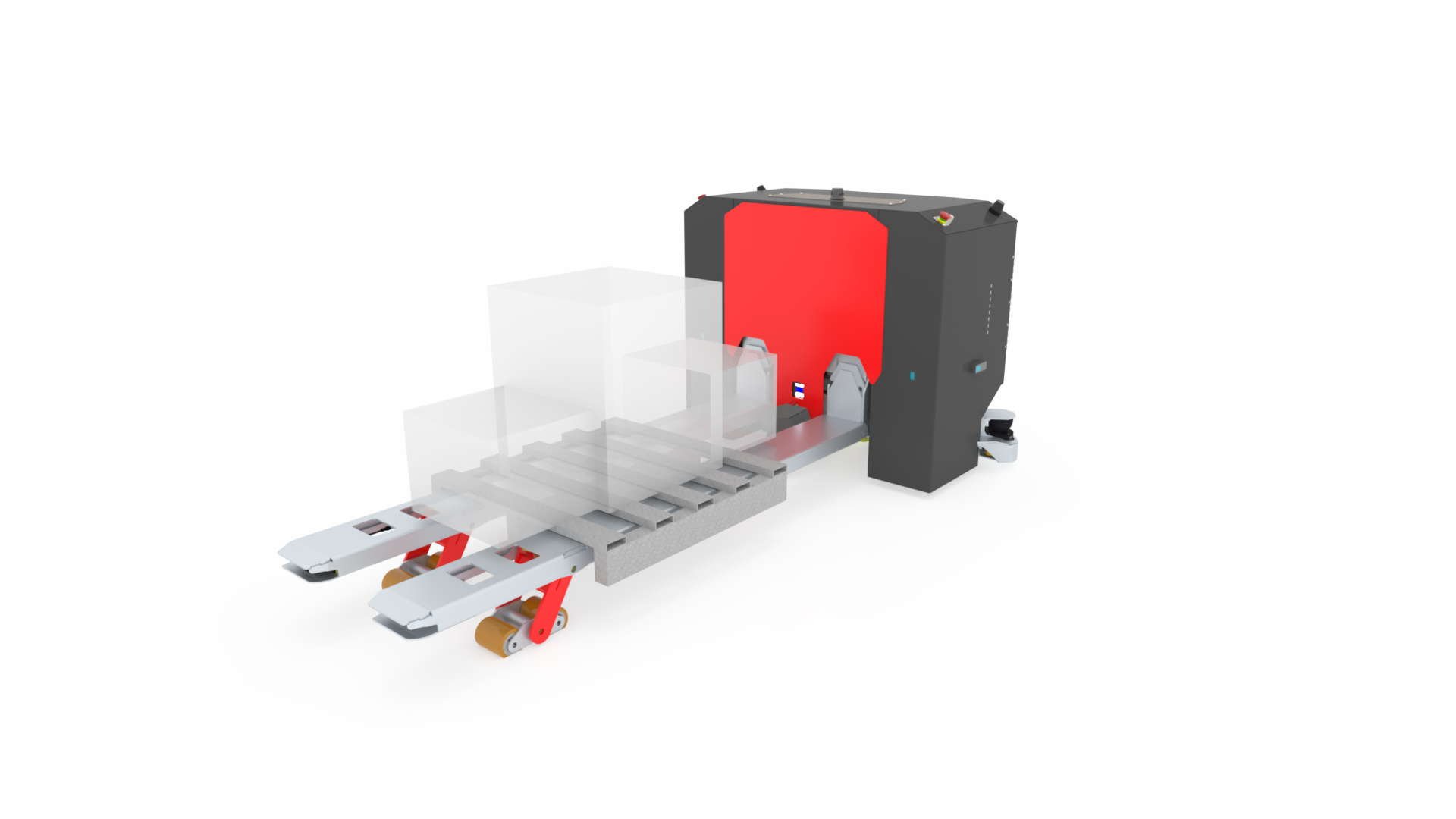 AGV Lift AGV-067 en configuration de transfert levée