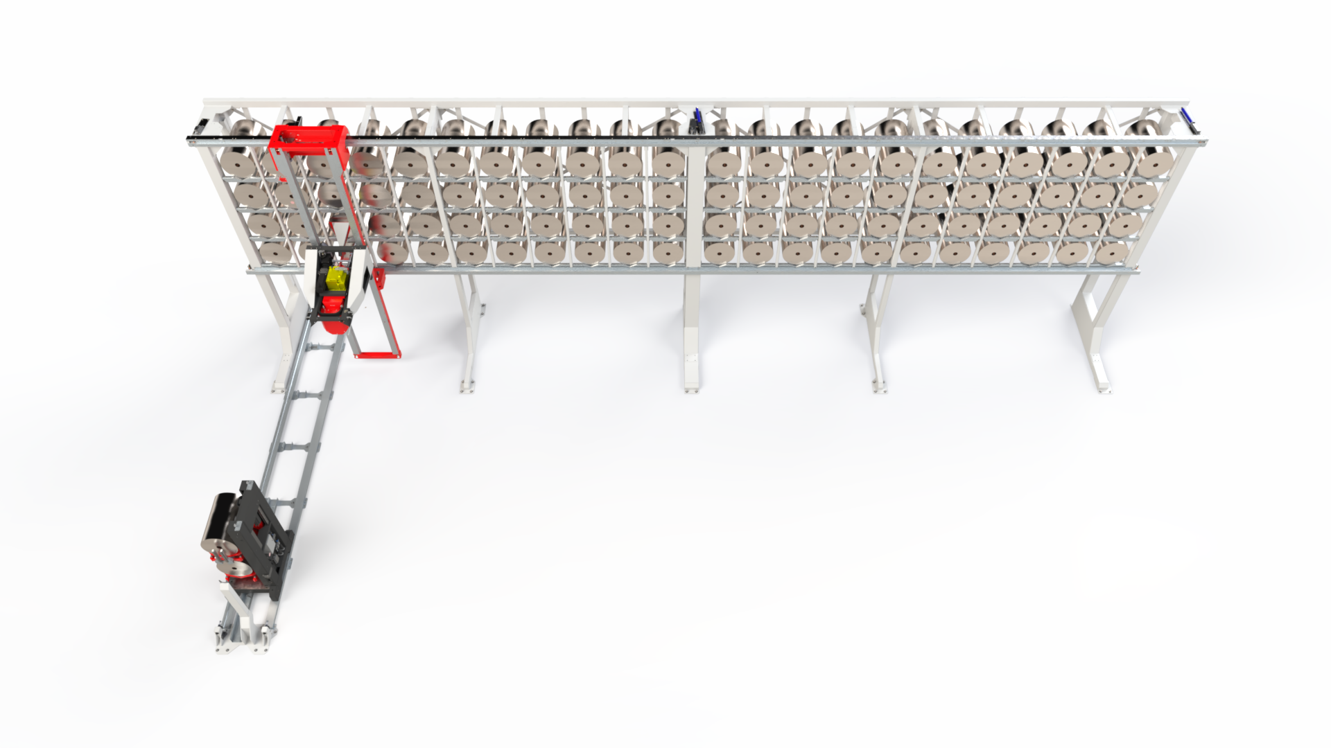 SCY-ASRS automated storage system, top view