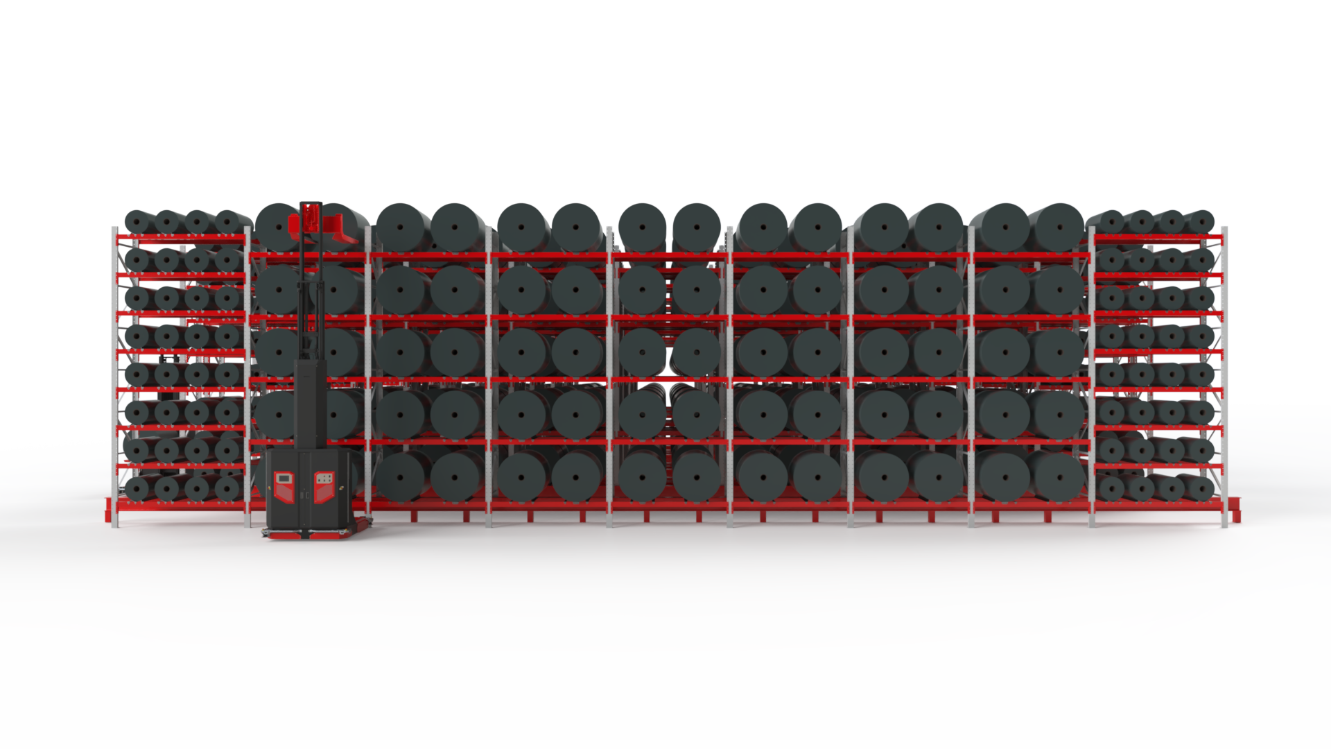 TIL-001 automated storage system, front view