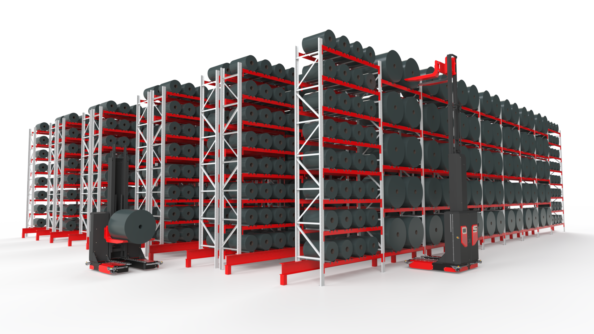 TIL-001 automated storage system, isometric view 1