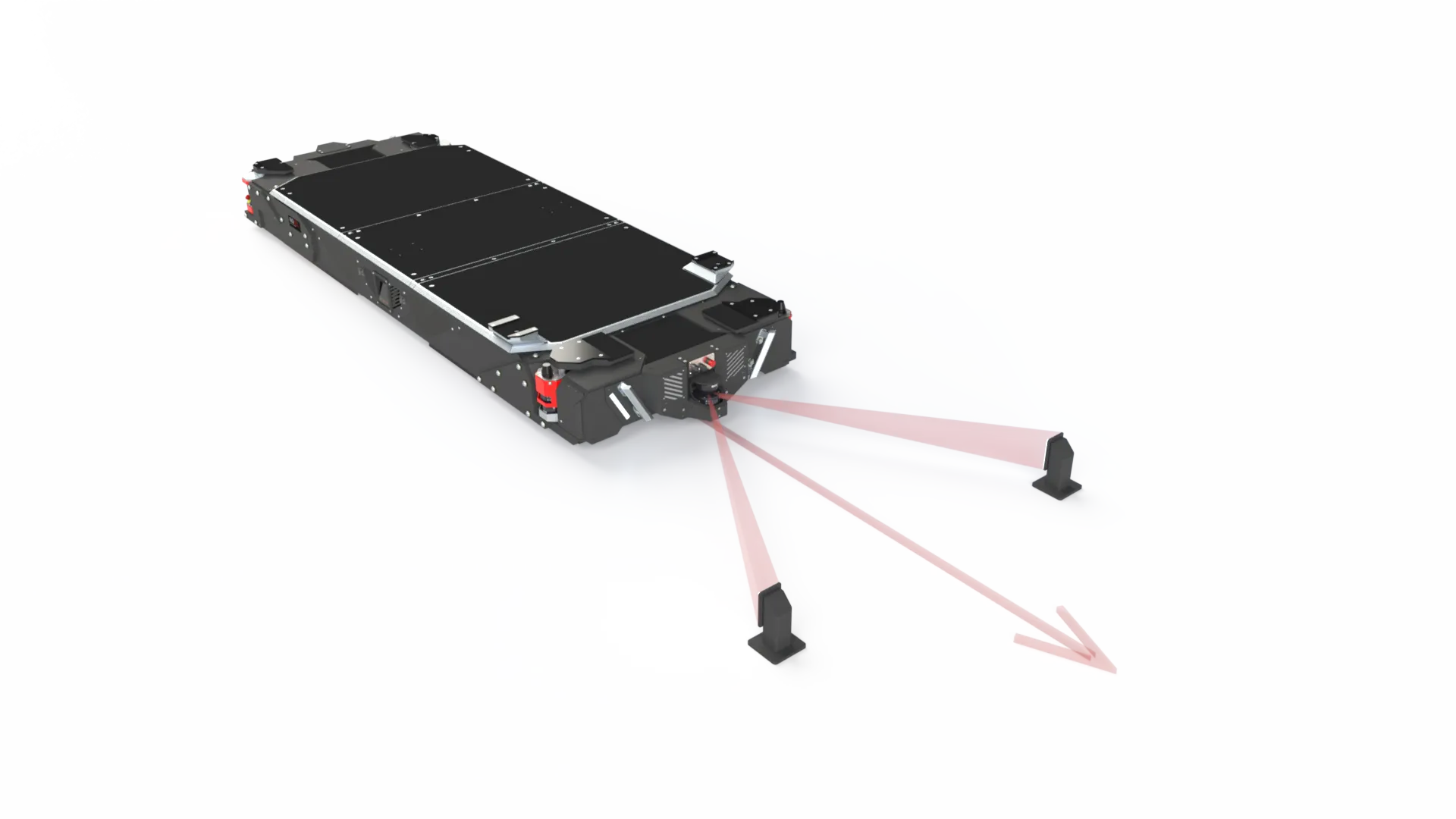 Automatic alignment system on an INOGEC AGV