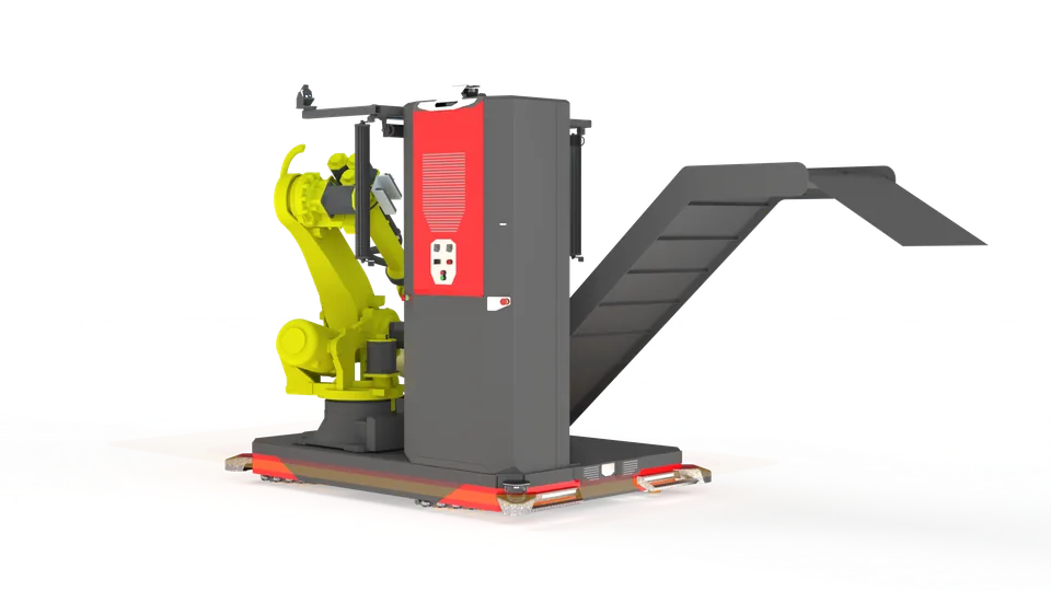 Rear view of the AGV-045 robotic process integration