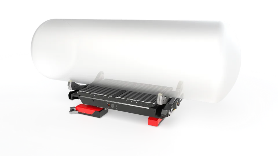 AGV-038 platform carrying a tank